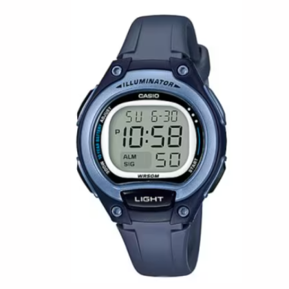 Casio LW-203-2AV Classic Digital 10-Years Battery Life Navy Blue Resin Woman's Watch